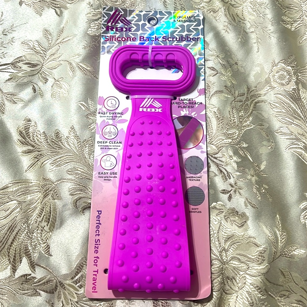 NWT RBK Silicone Back Scrubber Exfoliate & Massage perfect for travel